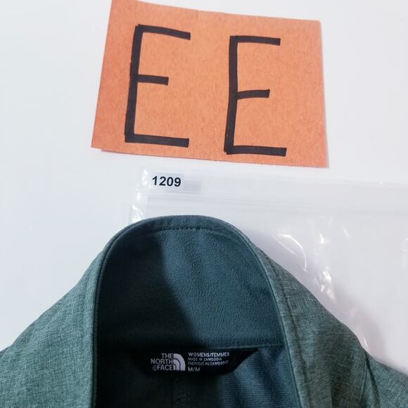 The North Face WindWall Green Jacket Zip Up Long Sleeves Pockets - Picture 14 of 14